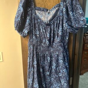 Old Navy Blue Floral Midi Dress